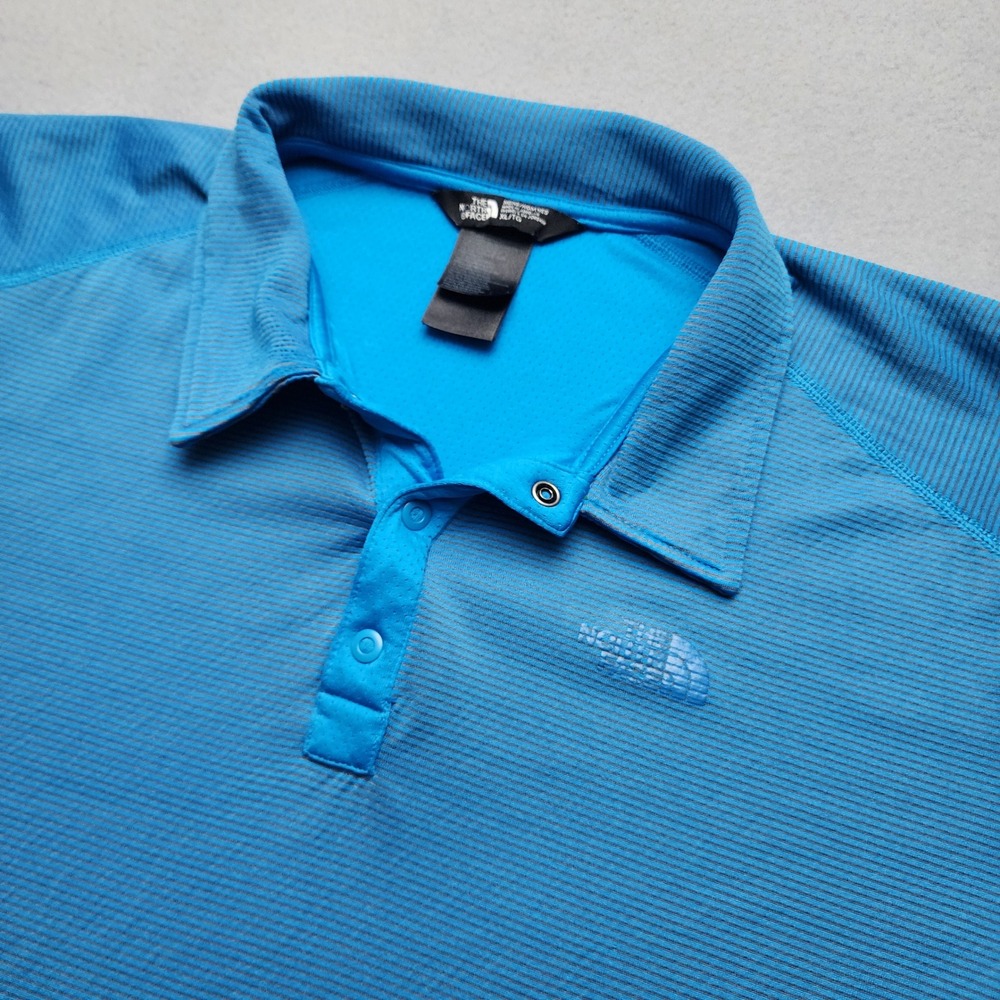 The North Face Mens FlashDry Striped Polo Shirt Blue NF00CP4K XL